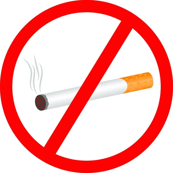 Smoking Warning Vector Pictogram Vector Illustration — Stock Vector