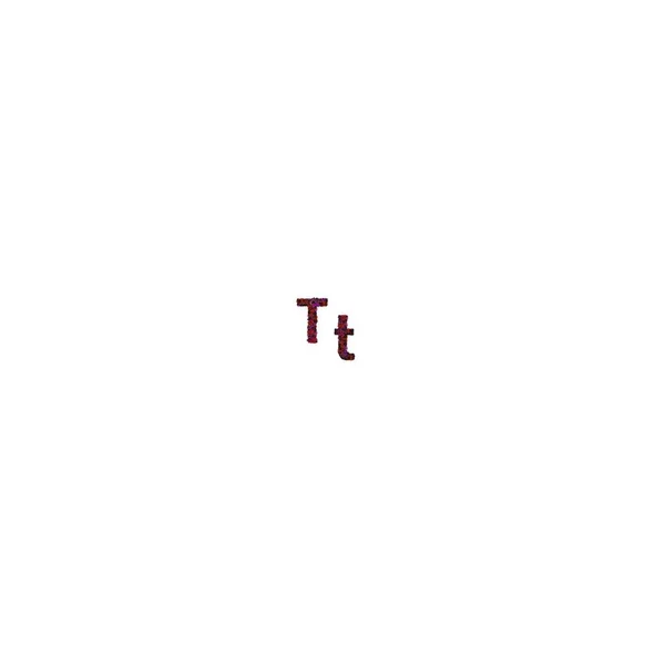 红玫瑰花字母表 字符T — 图库矢量图片