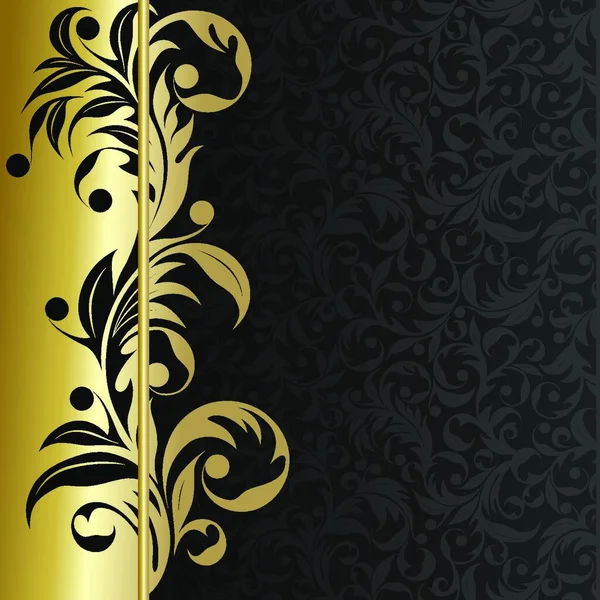 黄金植物的背景 — 图库矢量图片