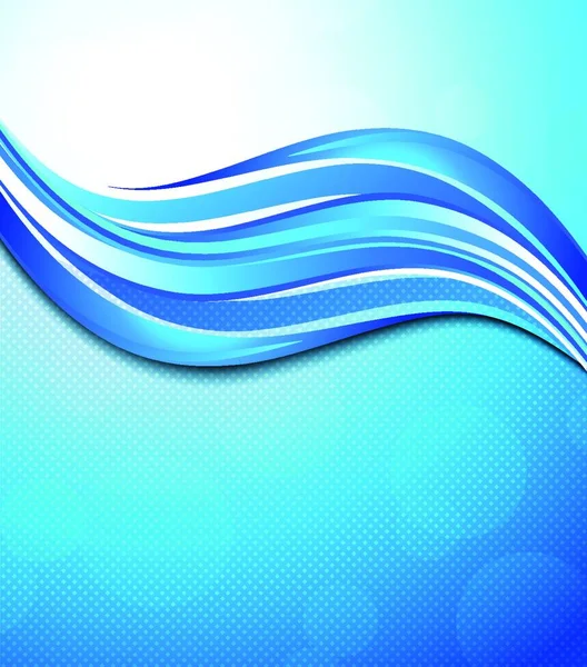 Welliger Hintergrund Blauer Farbe Abstrakte Illustration — Stockvektor