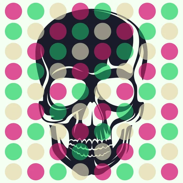Concept Artistique Avec Crâne — Image vectorielle