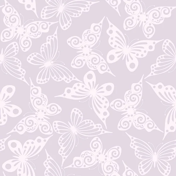 Seamless Pattern Butterflies Can Repeated Scaled Any Size — Stock Vector