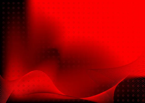 Красный Горячий Фон Волновой Линией Повторяющимся Рисунком Круга — стоковый вектор
