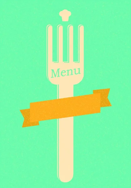 Menu Restaurant Affiche Rétro — Image vectorielle