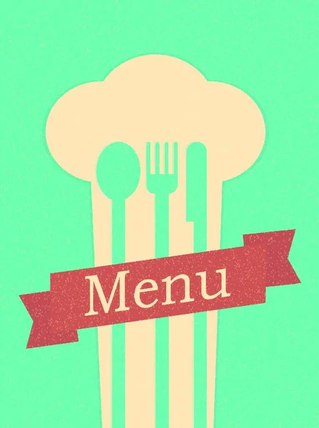 Restaurant Menu Retro Poster — Stock Vector