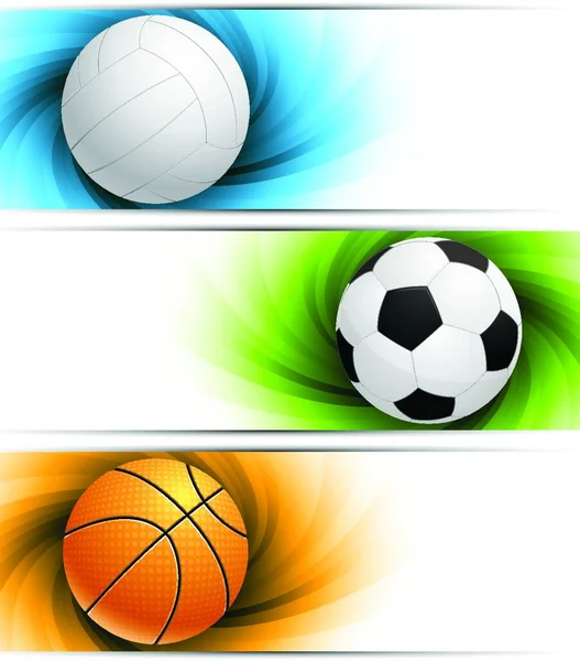 Set Banners Balls — Stock Vector