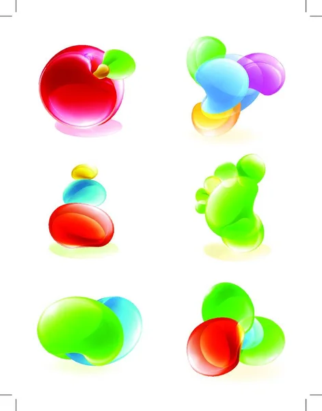 Elementos Diseño Resplandecientes Abstractos 10Eps — Vector de stock