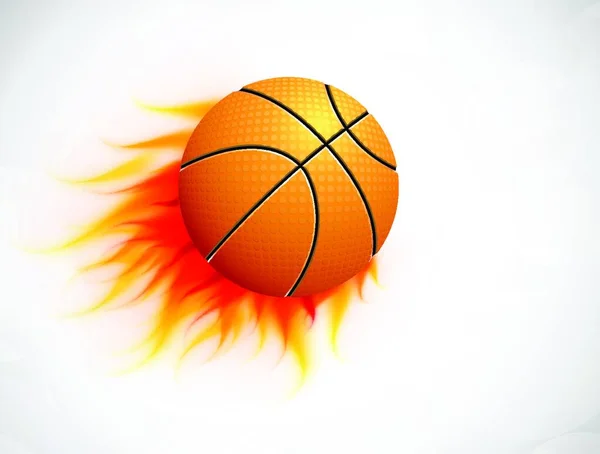 Ball Mit Flamme Auf Grauem Hintergrund Abstrakte Darstellung — Stockvektor