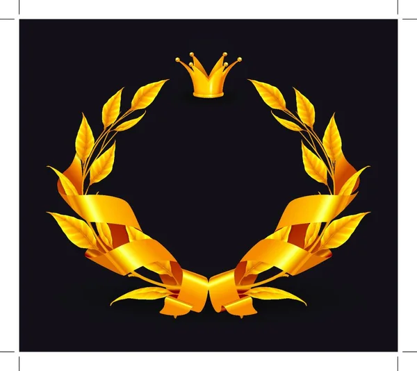 Elemento Diseño Emblema Oro Eps10 — Vector de stock