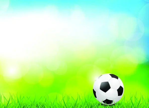 Futbol Topu Ile Arka Plan Soyut Parlak Illüstrasyon — Stok Vektör
