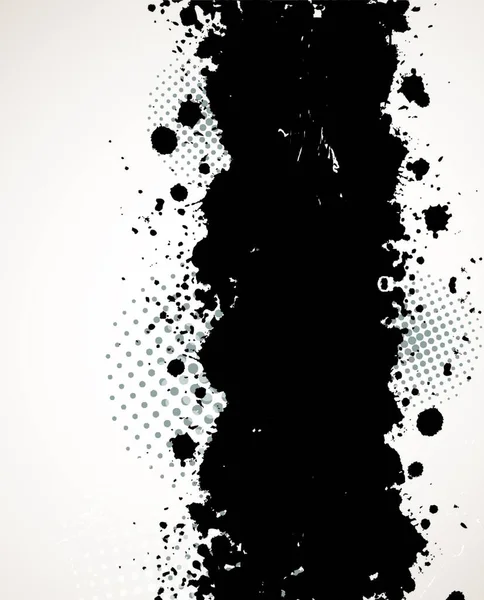 Fondo Grunge Con Círculos Tinta Negra — Vector de stock