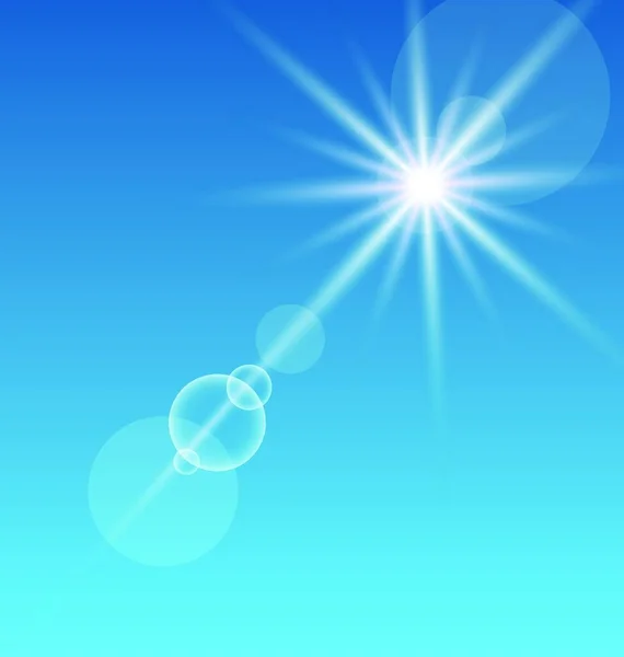 Abbildung Linseneffekt Mit Sonnenlicht Abstrakt Vektor — Stockvektor