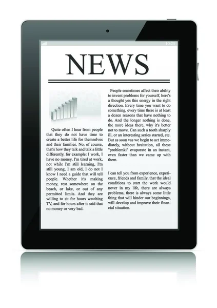 Nuevas Noticias Sobre Tablet — Archivo Imágenes Vectoriales