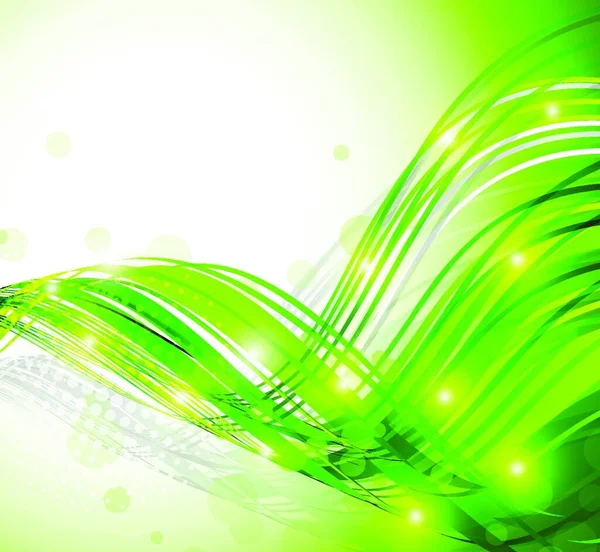 Абстрактний Хвилястий Фон Зеленому Кольорі — стоковий вектор
