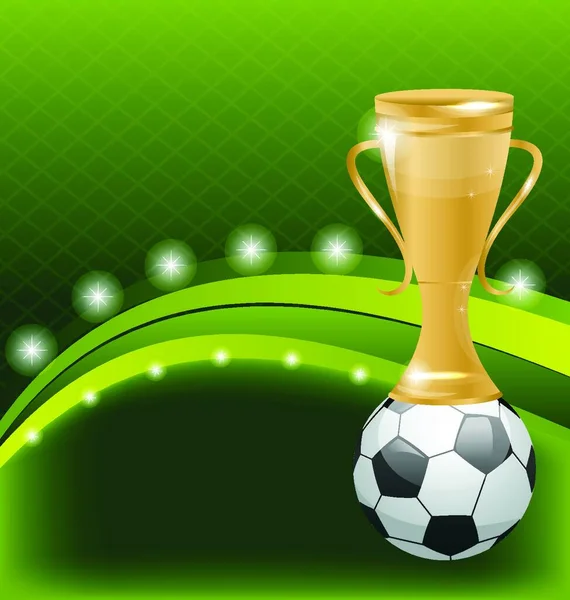 Ilustracja Piłki Nożnej Karty Kulą Nagrodą Wektor — Wektor stockowy