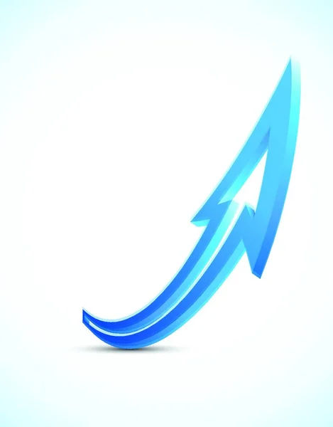 Flecha Azul Brilhante Ilustração Abstrata — Vetor de Stock