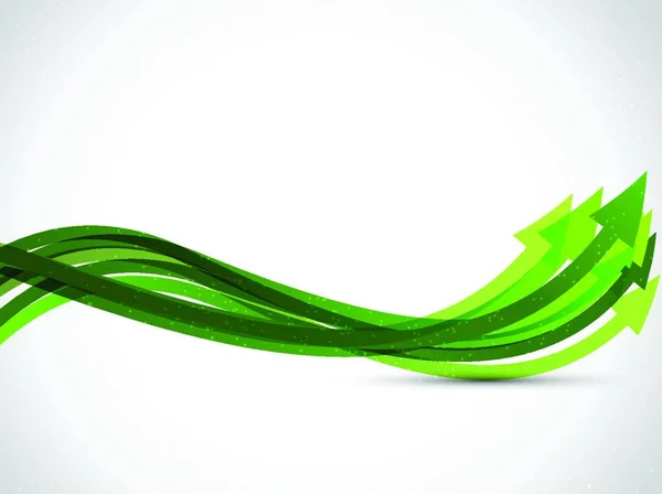 Абстрактний Сірий Фон Зеленими Стрілками Векторні Ілюстрації — стоковий вектор