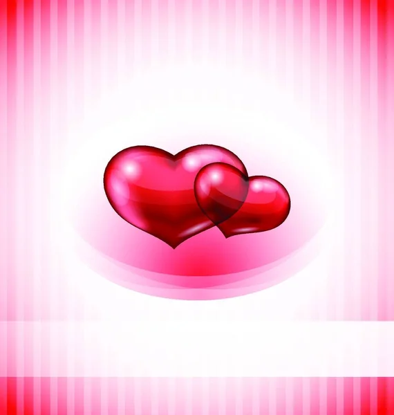 Illustration Valentine Day Card Set Hearts Vector — Stock Vector