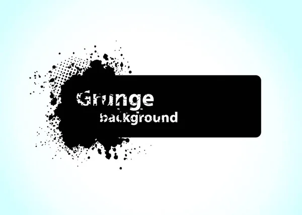 Grunge Fond Avec Plaque Encre Noire — Image vectorielle