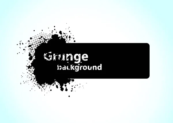 Grunge Hintergrund Mit Teller Und Schwarzer Tinte — Stockvektor