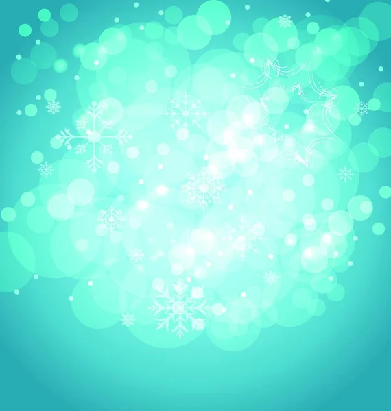Ilustración Fondo Abstracto Navidad Con Copos Nieve Vector — Vector de stock