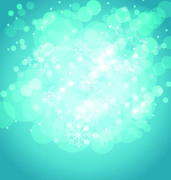 Ilustração Natal Fundo Abstrato Com Flocos Neve Vetor — Vetor de Stock