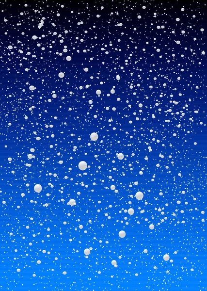 圣诞节降雪背景蓝色渐变 — 图库矢量图片