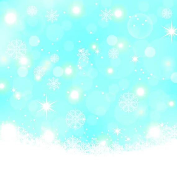 Ilustração Natal Fundo Abstrato Com Flocos Neve Estrelas Vetor — Vetor de Stock