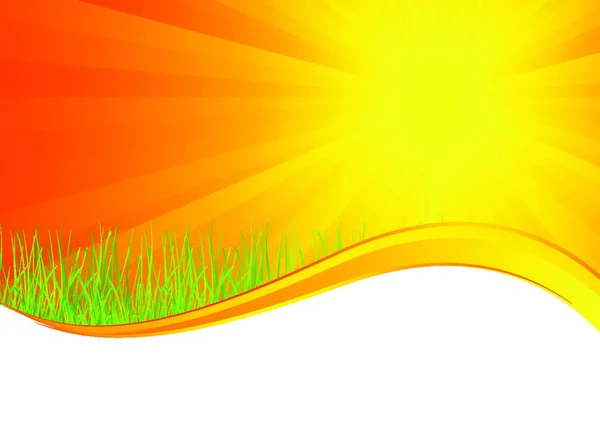 Vector Background Grass Orange Color — Stock Vector