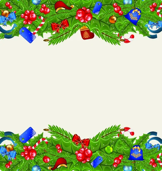 Ilustração Fundo Elegância Natal Com Decoração Férias Vector —  Vetores de Stock