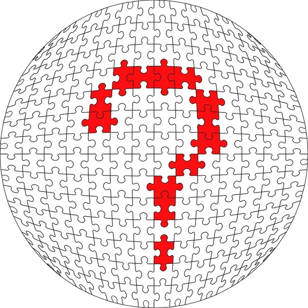 Vector Boule Puzzle Couleur — Image vectorielle