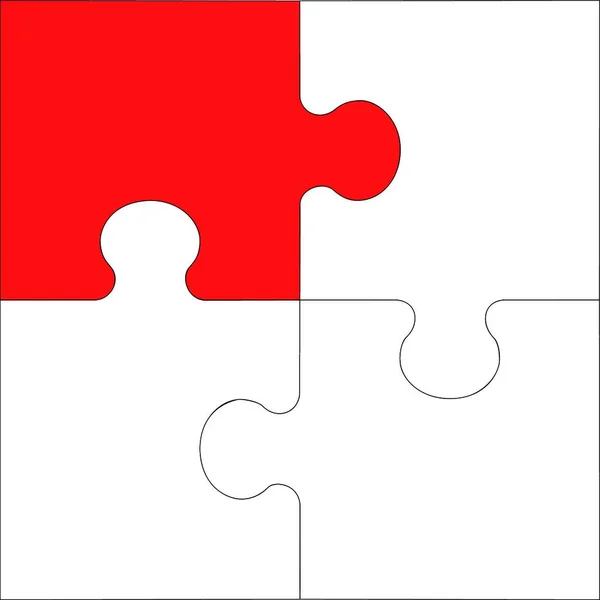 Vektor Absztrakt Puzzle Színes — Stock Vector