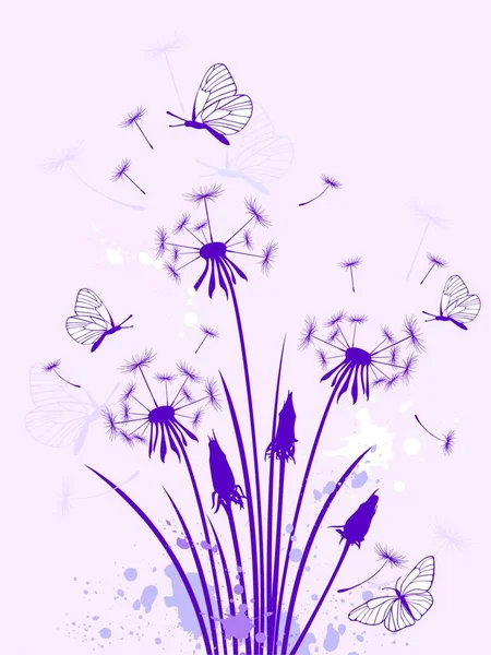 Floral Background Vector Illustration — 스톡 벡터