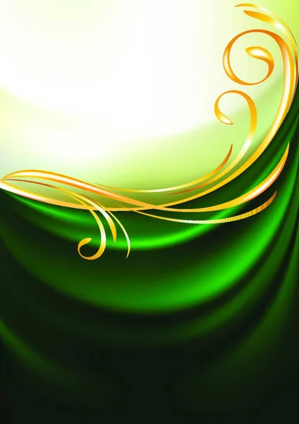 Зелена Тканинна Завіса Фон — стоковий вектор