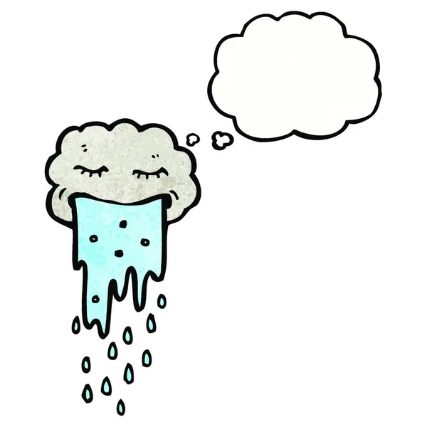 Cartoon Regen Mit Gedankenblase — Stockvektor