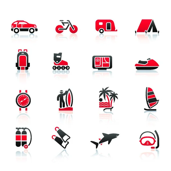 Vacation, Recreation & Travel, icons set