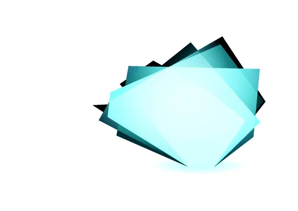 Ícone Fragmento Vidro Azul Com Fundo Branco Copyspace —  Vetores de Stock