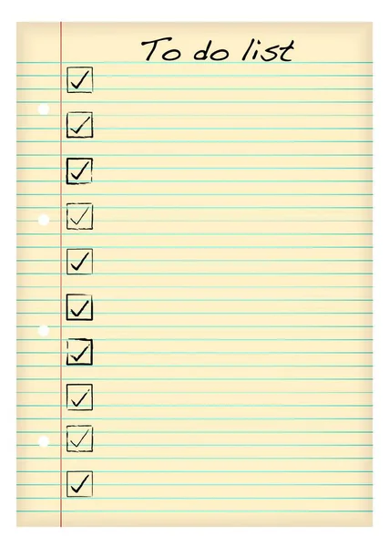 List Aged Paper Lines — Stock Vector
