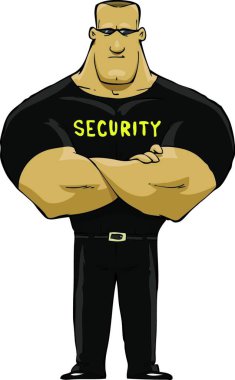 Security guard on a white background vector illustration clipart