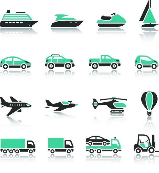 Set Transport Icons One — Stock Vector