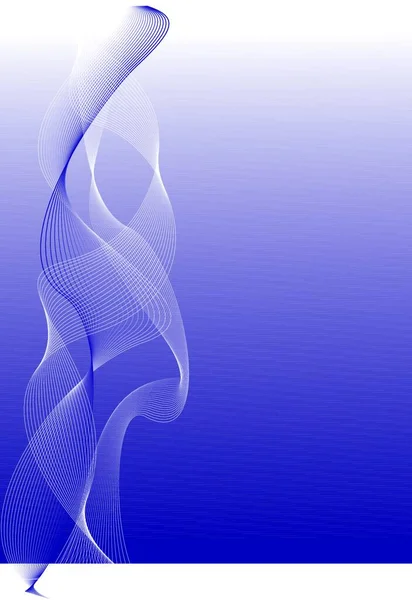 Een Abstracte Golvende Blauwe Witte Achtergrond Met Lijnen — Stockvector