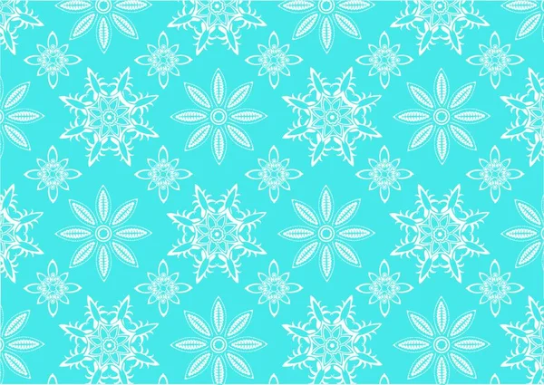 Vektorillustration Des Blauen Schneeflockenmusters Designelement Für Die Wintersaison Das Als — Stockvektor