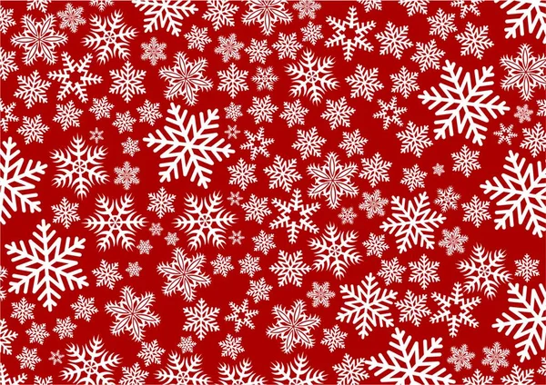 Εικονογράφηση Φορέας Φόντο Νιφάδες Χιονιού Για Σχέδιό Σας Κόκκινο Χρώμα — Διανυσματικό Αρχείο