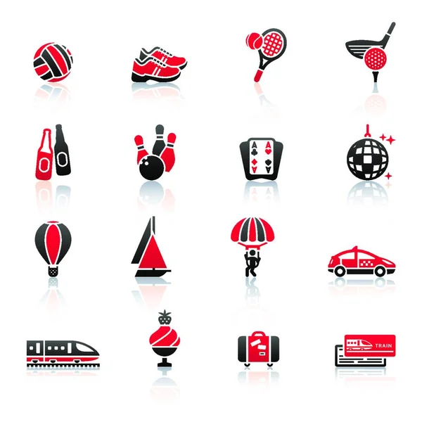 Recreation, Vacation & Travel, icons set