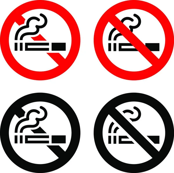 Signs Set Smoking — Stock Vector