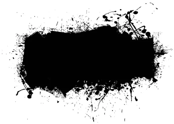 Tinta Preta Splat Fundo Abstrato Com Espaço Para Adicionar Texto — Vetor de Stock