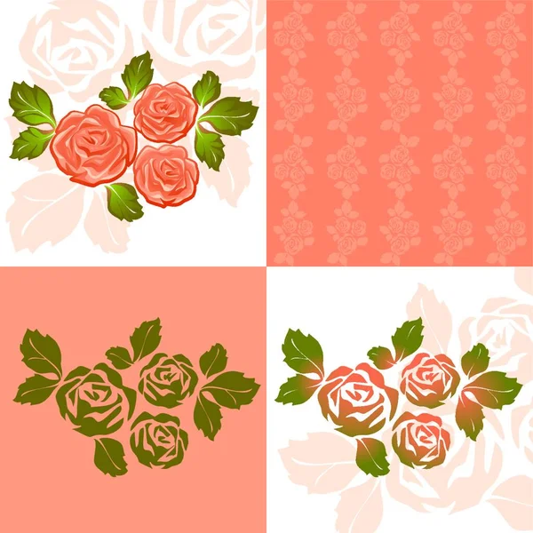 Икона Обоев Orange Roses — стоковый вектор