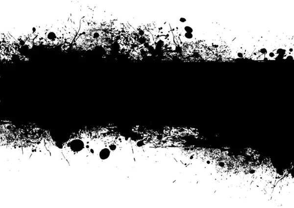 墨黑色横幅 水墨飞溅设计 复制空间 — 图库矢量图片