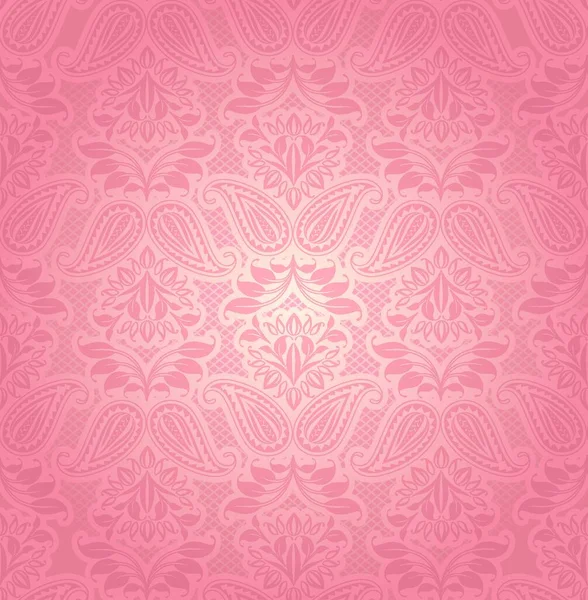 Lace Pink Floral Background — Stock Vector