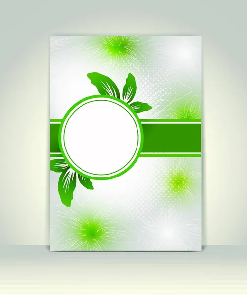 Business Broschüre Vorlage Blume Buntes Design — Stockvektor